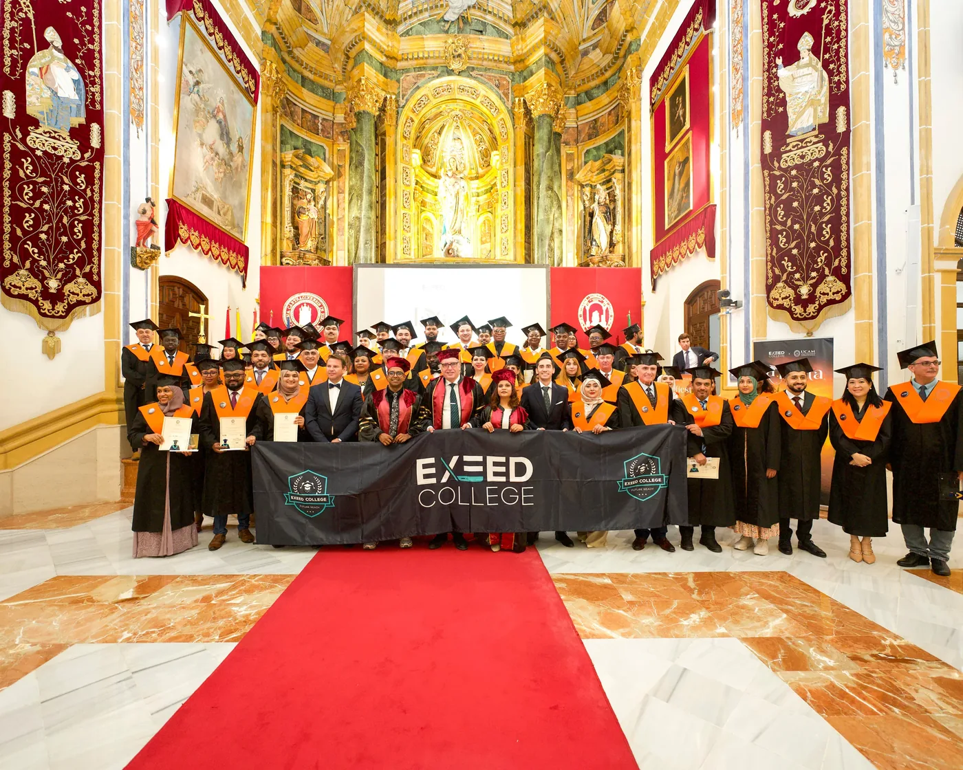 Graduation procession in the ceremony hall